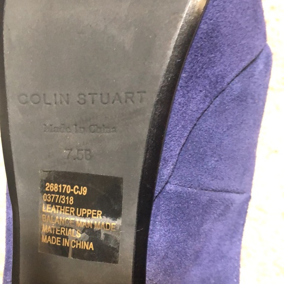 Colin Stuart blue peep toe sling back pump - Picture 5 of 6